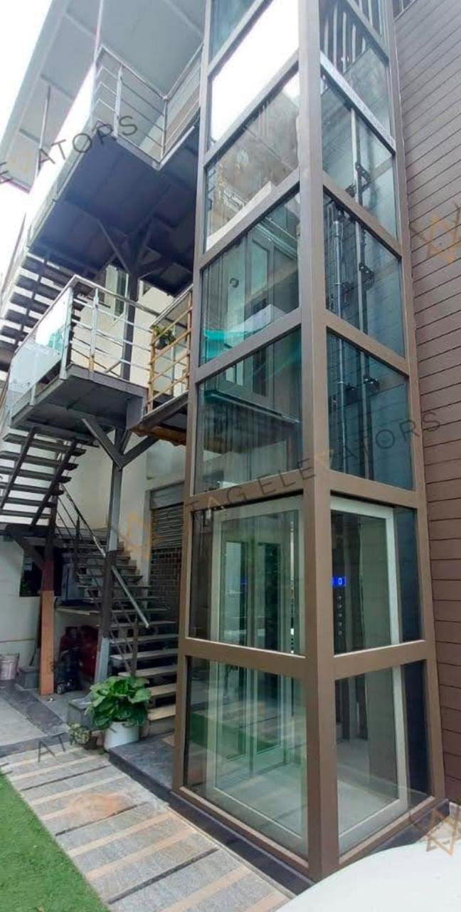 Modern Compact Glass Lift Cabin